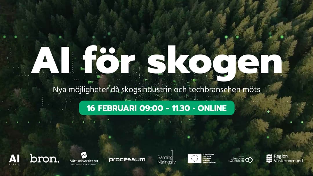 AI för skogen Online event 16 februari 2022 kl. 9:00-11:30