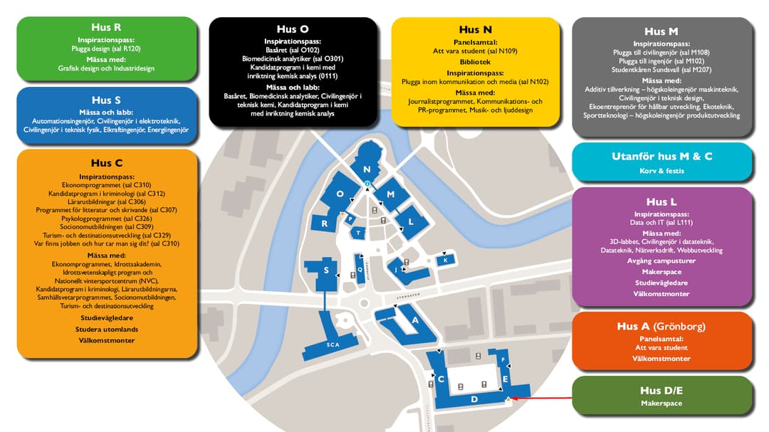 Campuskarta Sundsvall