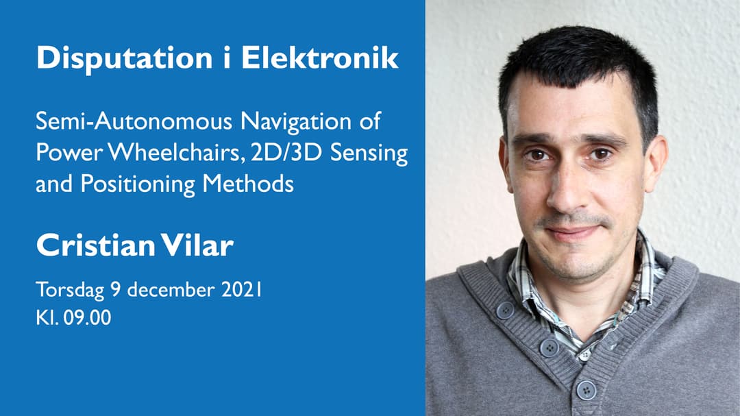 Disputation i elektronik med Cristian Vilar.
