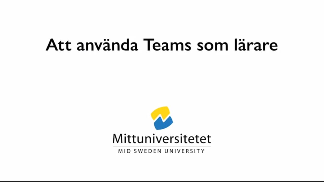Tumnagel film - Att använda Teams som lärare