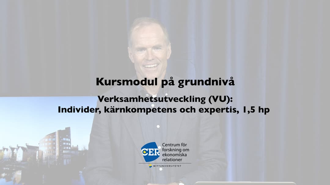 Verksamhetsutveckling (VU): Individer, kärnkompetens och expertis, 1,5 hp  - trailer