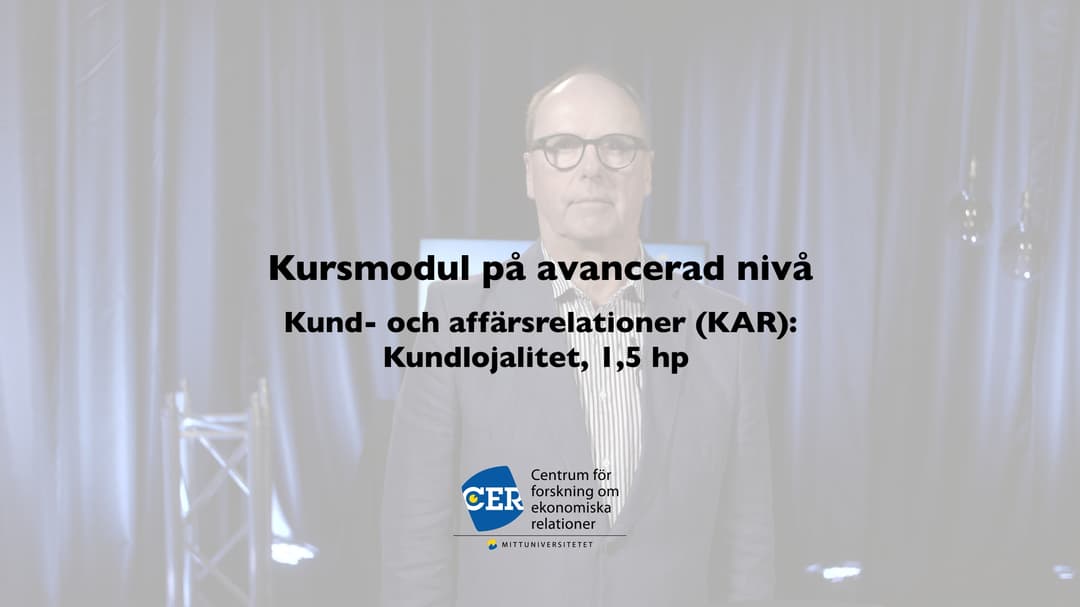 CER - Kursmodul på avancerad nivå Tommy