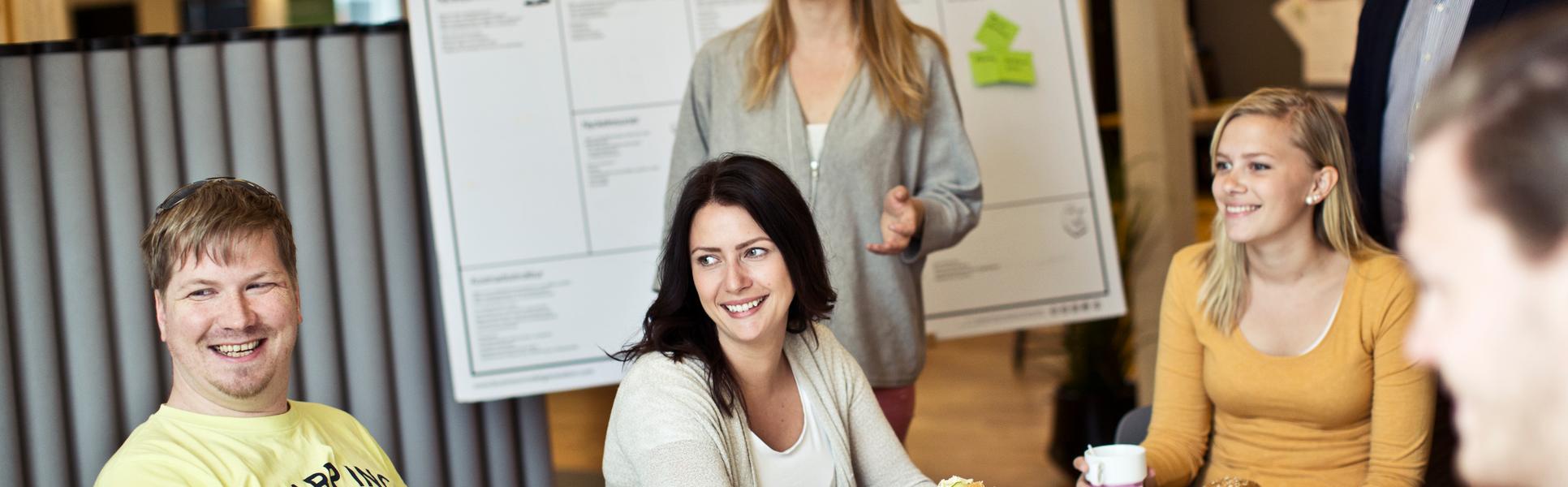 Workshop med studenter i samverkansavdelningens lokaler i Östersund