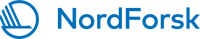 Blå logotyp med texten Nordforsk.