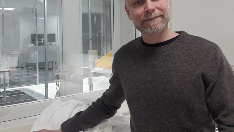 Kristian Luuk i vindtunneln 