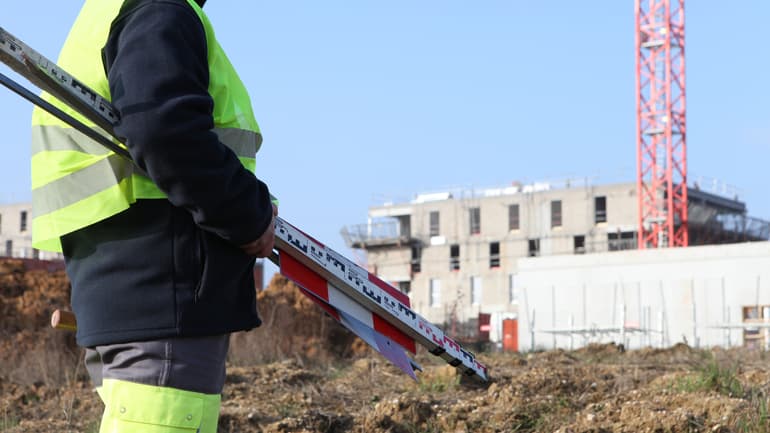 Byggarbetare vid bygge
