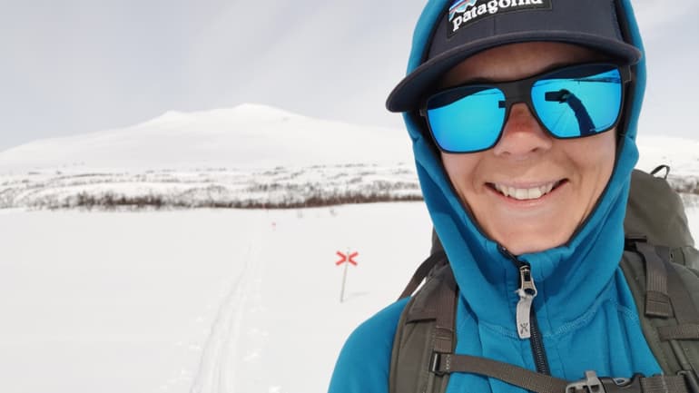 Doktorand Louisa Swenne i fjällmiljö