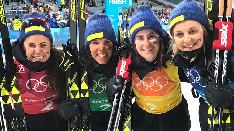 Damstafettlaget OS Peyongchang 2018
