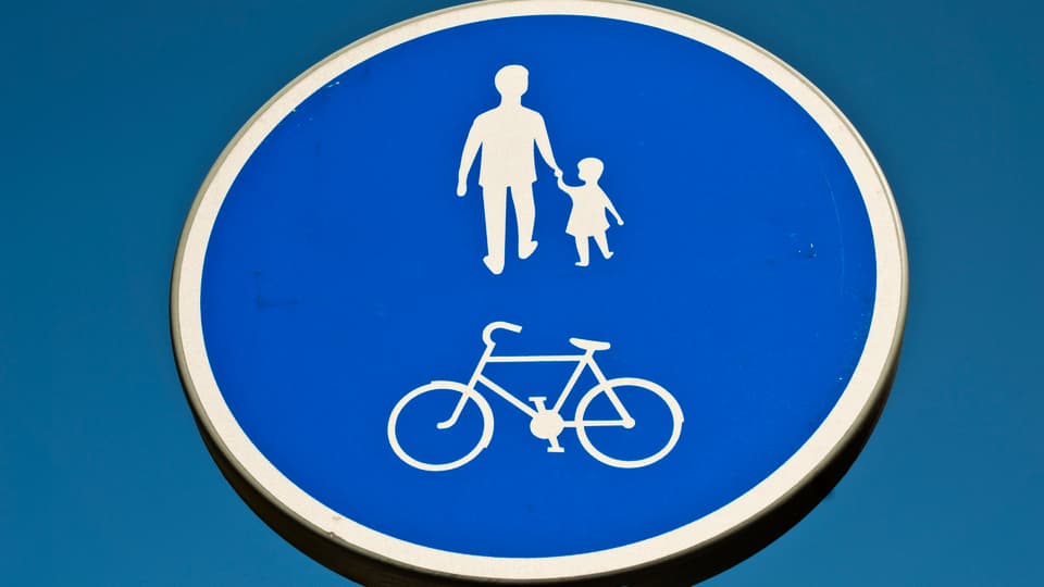 Vägskylt gång- och cykelväg