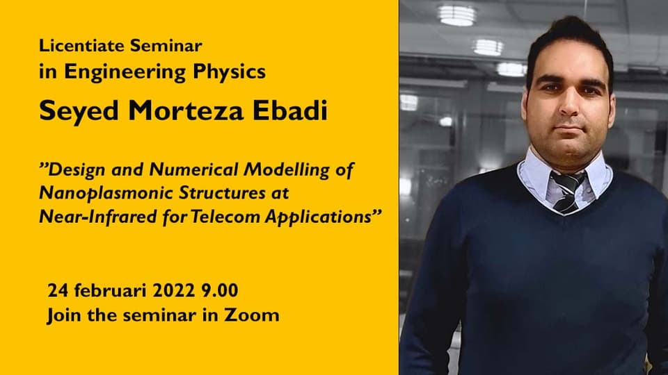 Banner Licentiate seminar Seyed Morteza Ebadi