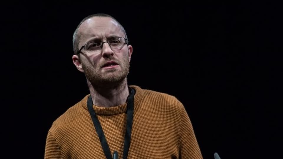 Ben Anderson giving a talk.