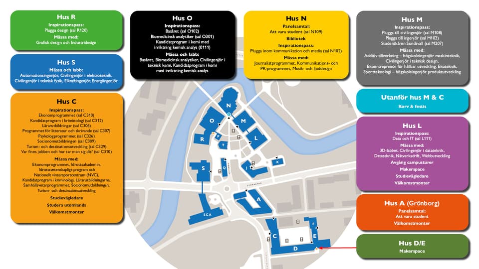 Campuskarta Sundsvall