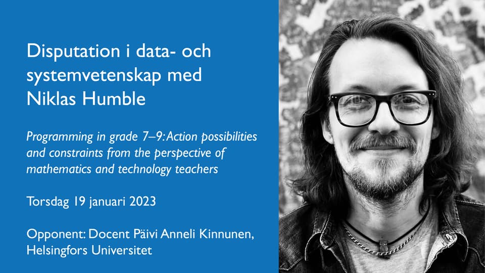 Niklas Humble disputerar 19 januari 2023