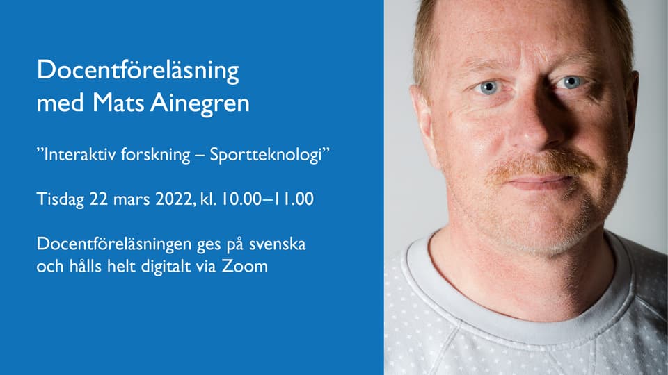 Docentföreläsning med Mats Ainegren