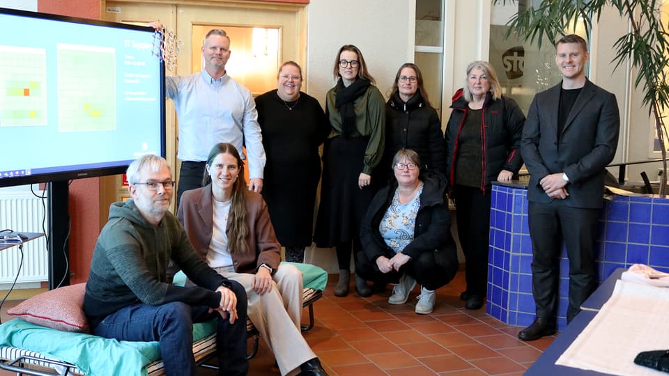 Gruppbild med deltagare i forskningprojektet Pressure