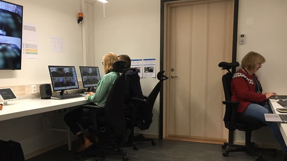 Kontrollrummet i RCR Lab under generaltest