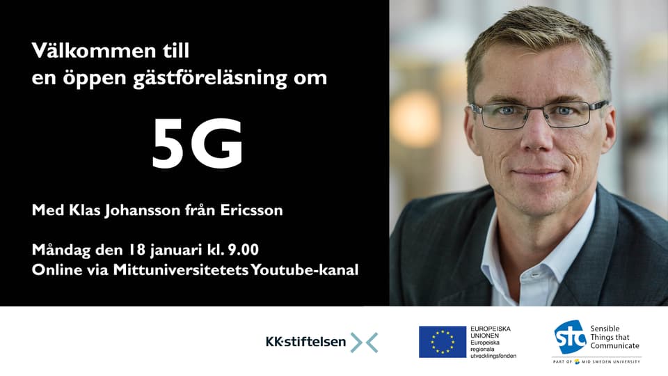 Öppen gästföreläsning om 5G med Klas Johansson från Ericsson