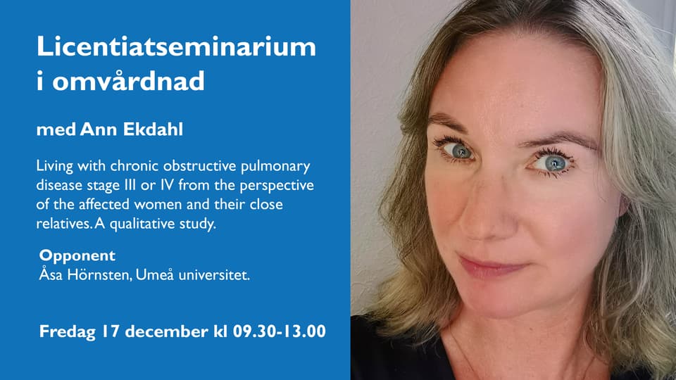 Information om Ann Ekdahls lincentiatseminarium