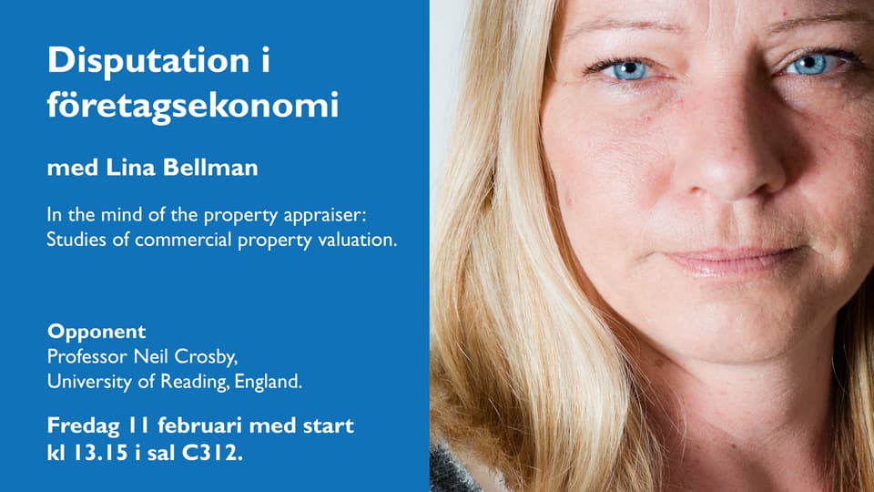 Disputation med Lina Bellman