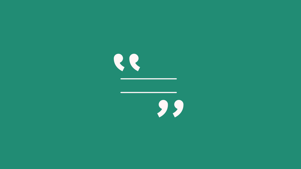 icon citation and two lines
