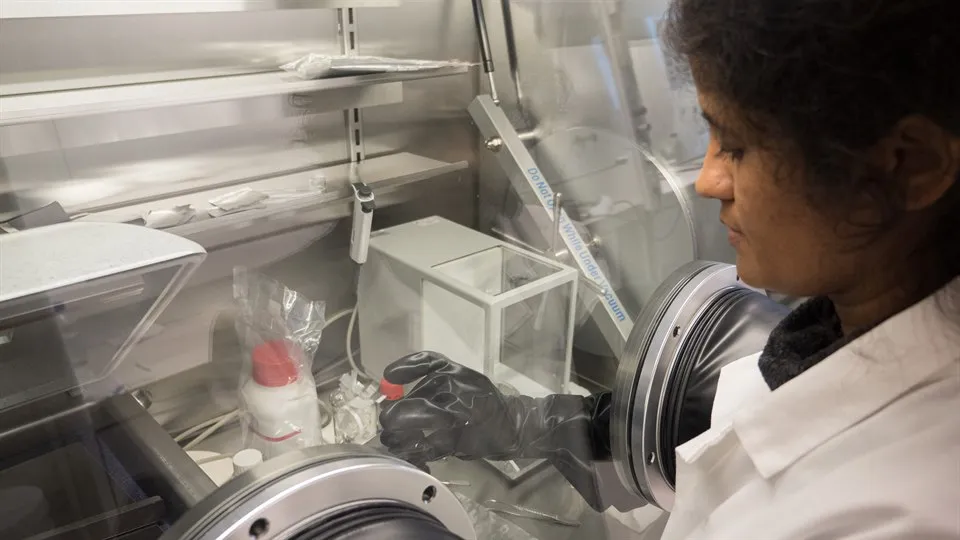 Manisha Phadatare i labbet.