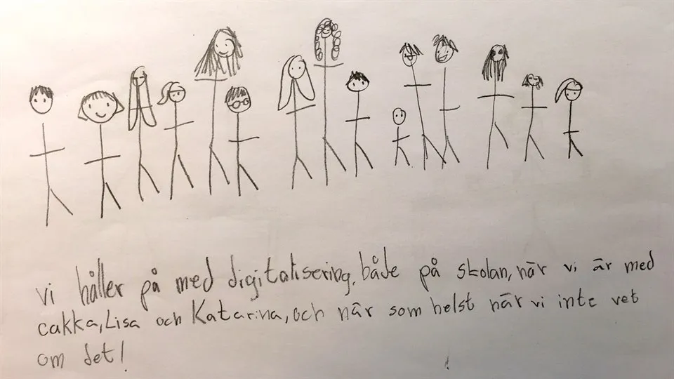 Teckning från forskningsprojektet Digitaliseringsagenterna