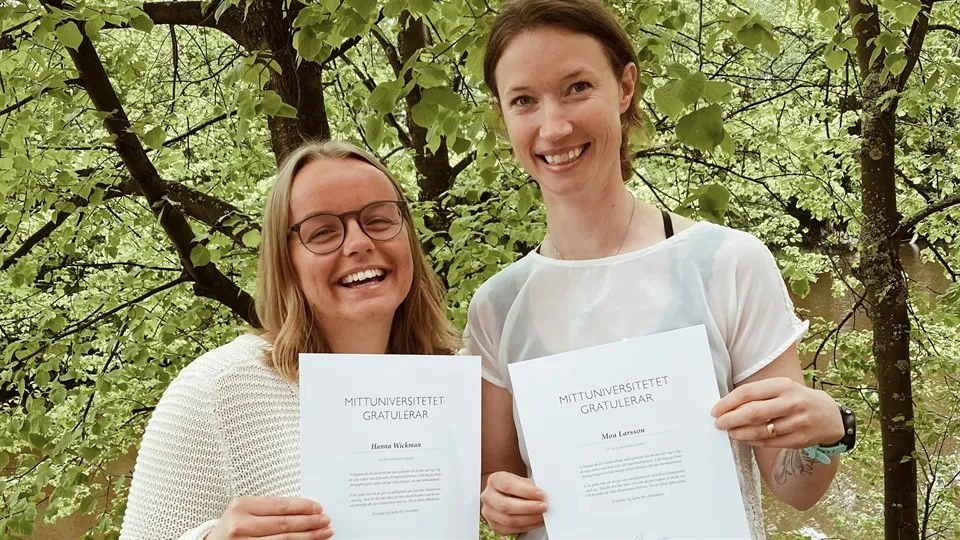 Hanna Wickman och Moa Larsson, stipendiater