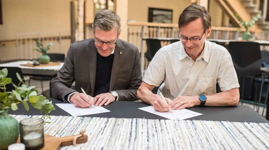 Regionråd Erik Lövgren och rektor Anders Fällström