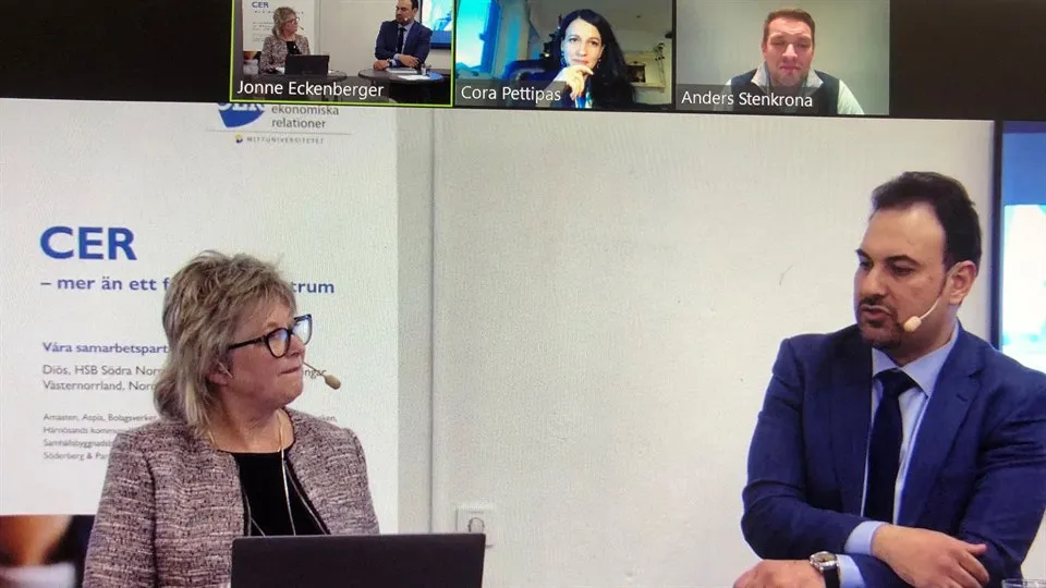 Edith Andresen och Mustafa Nourallah vid CER-dagen 9 dec