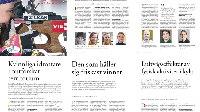 Tidskriftsklipp ur IdrottsMedicin 1-20