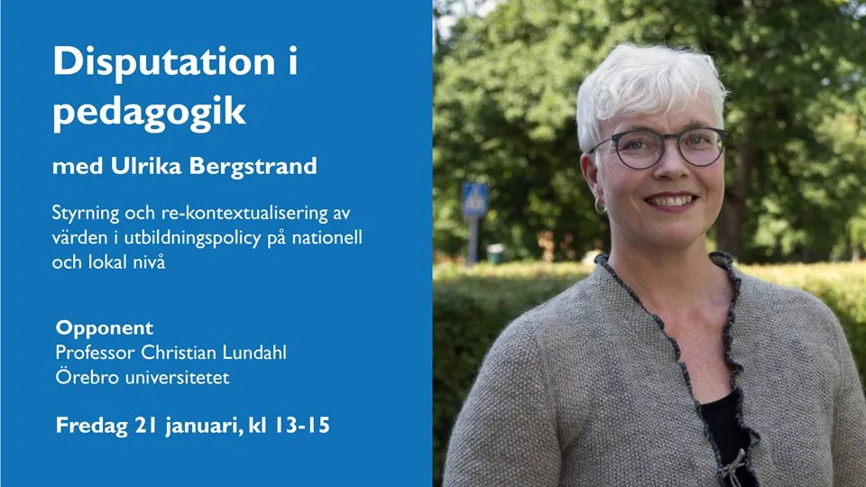 Bild med information om Ulrika Bergstrands disputation