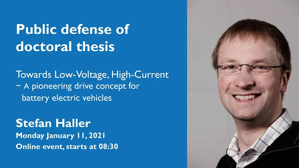 Public defence of doctoral thesis in Electronics with Stefan Haller