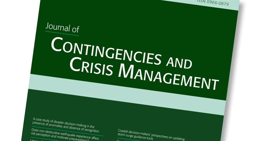 Omslag till Journal of Contingencies and Crisis Management