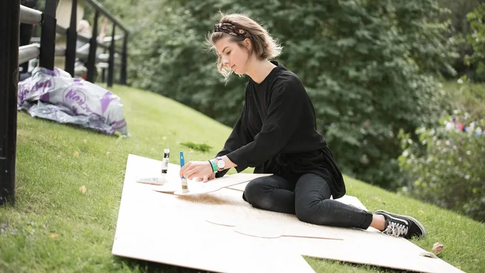 Studenterna på Industridesign, civilingenjör i teknisk design samt Grafisk design och kommunikation in action