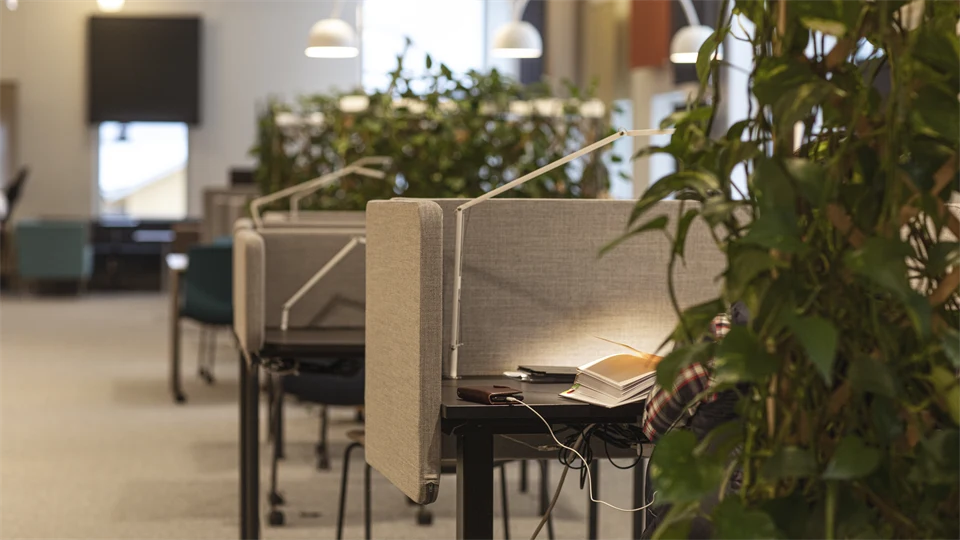Working space in library (Östersund)