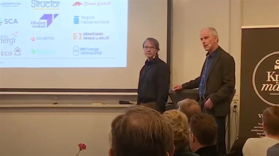 Börje Norlin and Erik Hedenström at Timrå corporate breakfast.