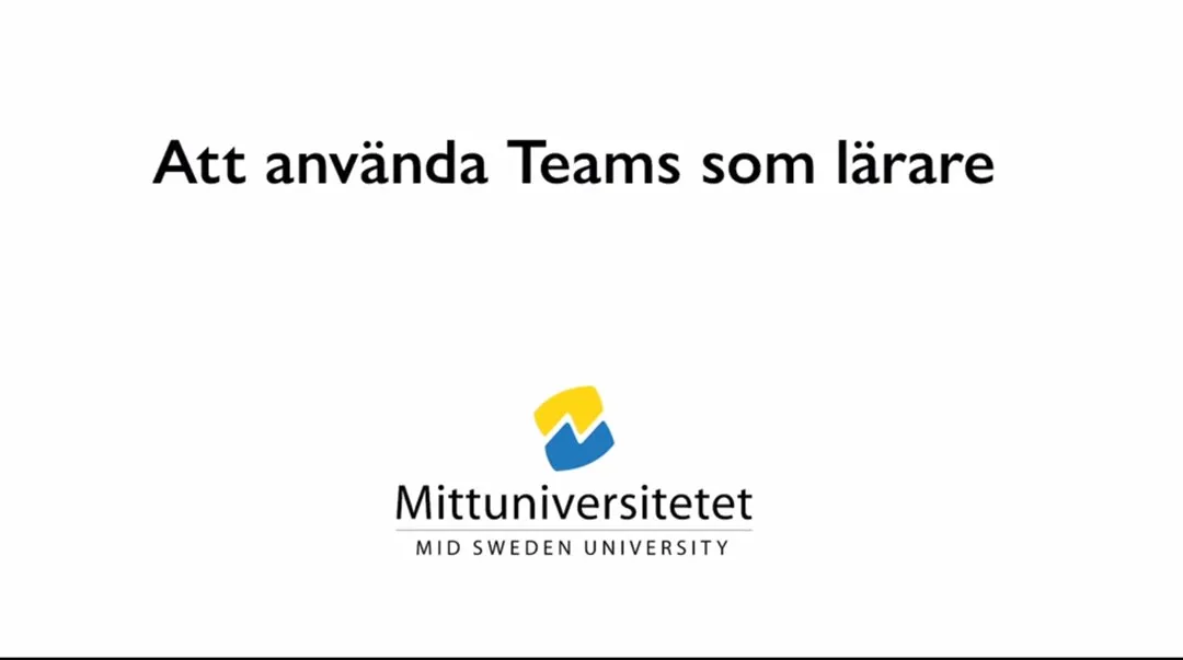 Tumnagel film - Att använda Teams som lärare
