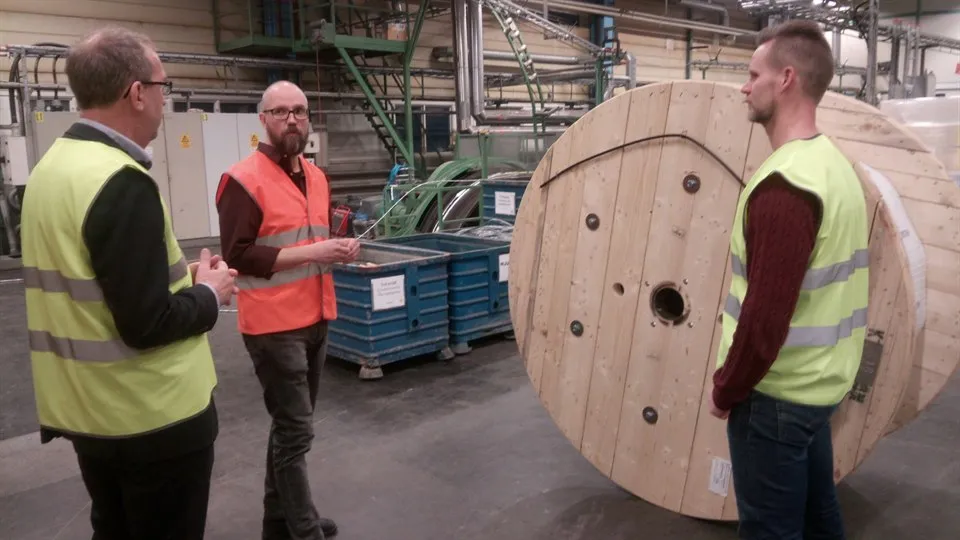 Roger Färlin, Johan Sidén, Torbjörn Jonsson på företagsbesök Hexatronics