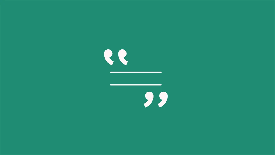 icon citation and two lines