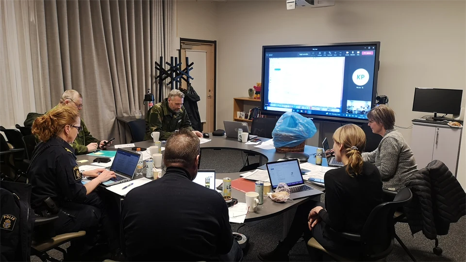 Övningen leddes från RCR-rummet.