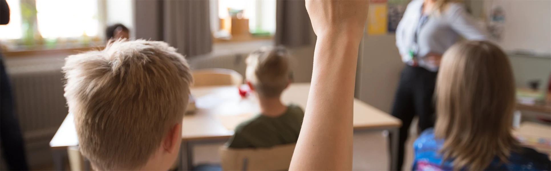 Uppmärksam skolklass