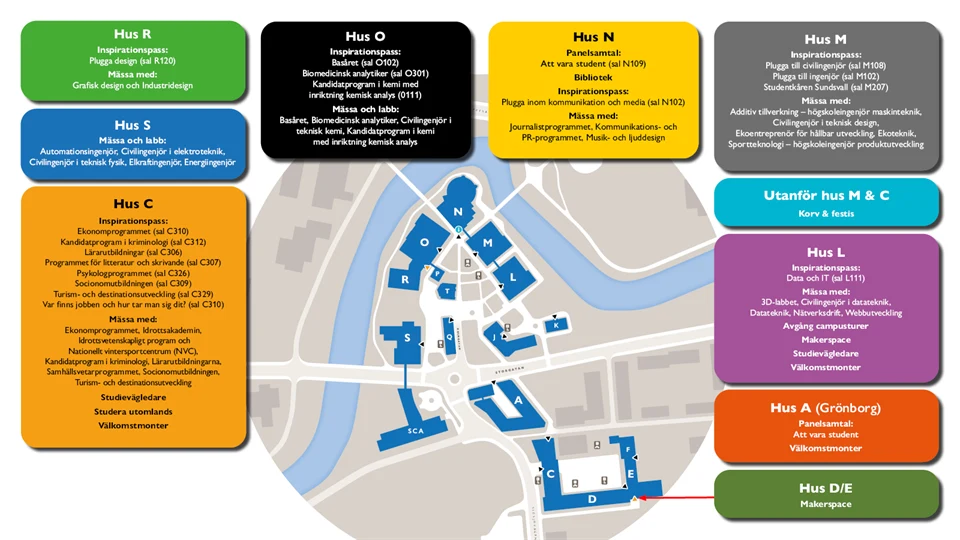 Campuskarta Sundsvall