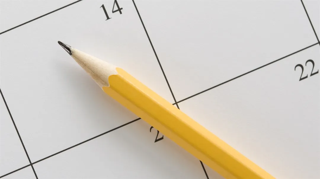 Planering, schema, kalender, penna