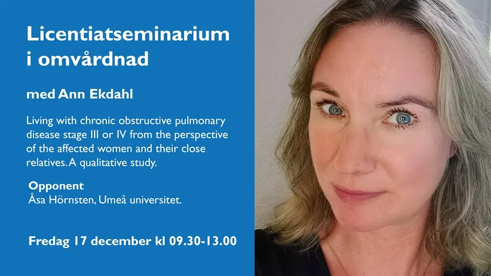 Information om Ann Ekdahls lincentiatseminarium