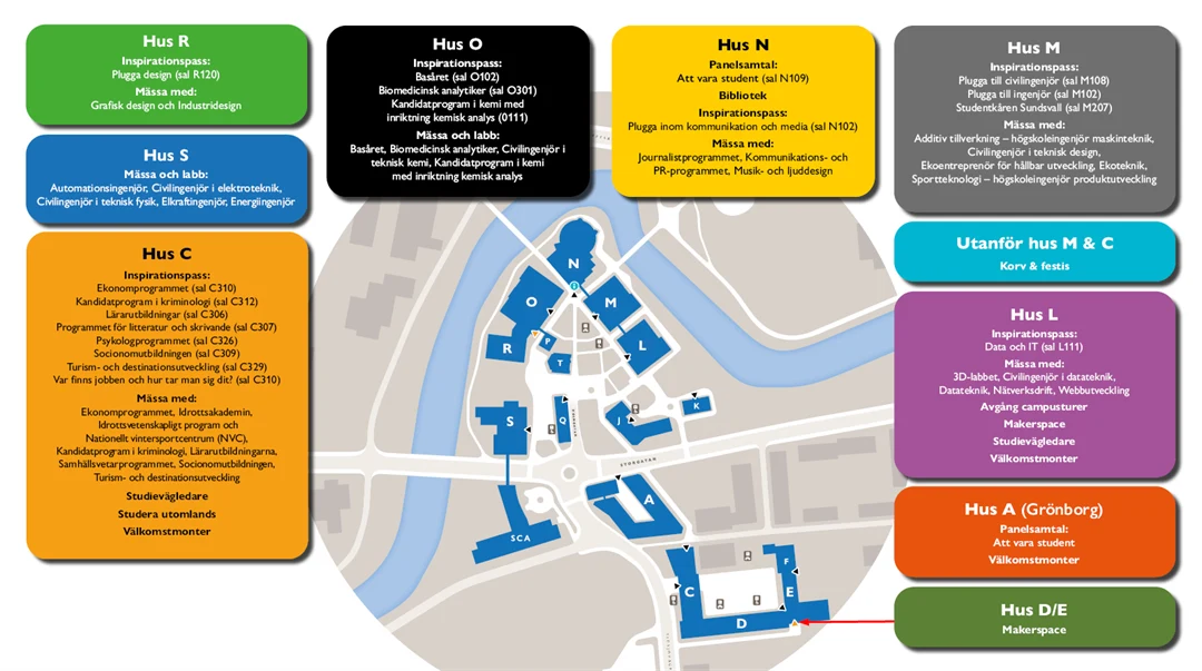 Campuskarta Sundsvall