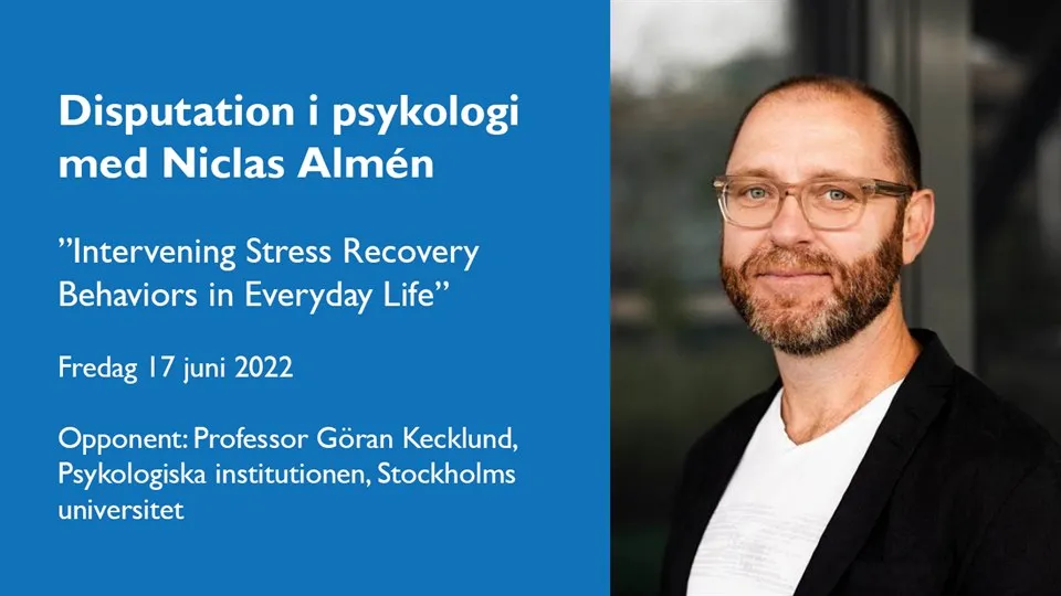 Disputation i Psykologi med Niclas Almén