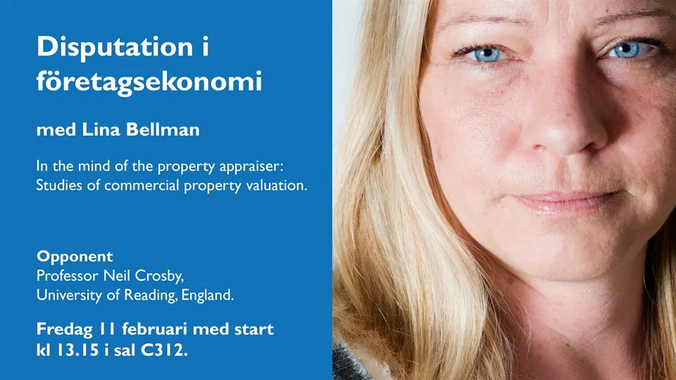 Disputation med Lina Bellman
