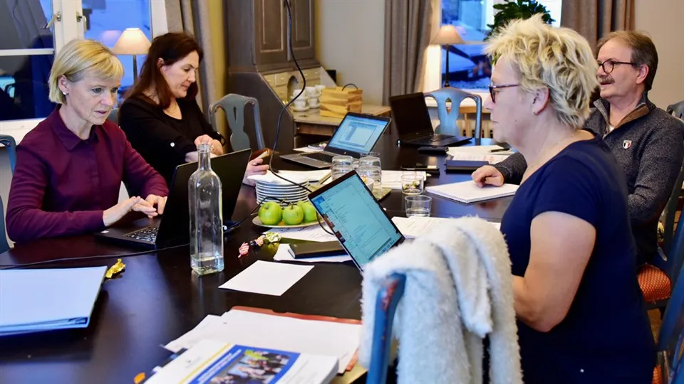 Ledermøte ReSeNS februar 2018. FV Britt Paula Mørkved. Cecilia Dalborg, Yvonne von Friedreichs og Gjermund Wollan