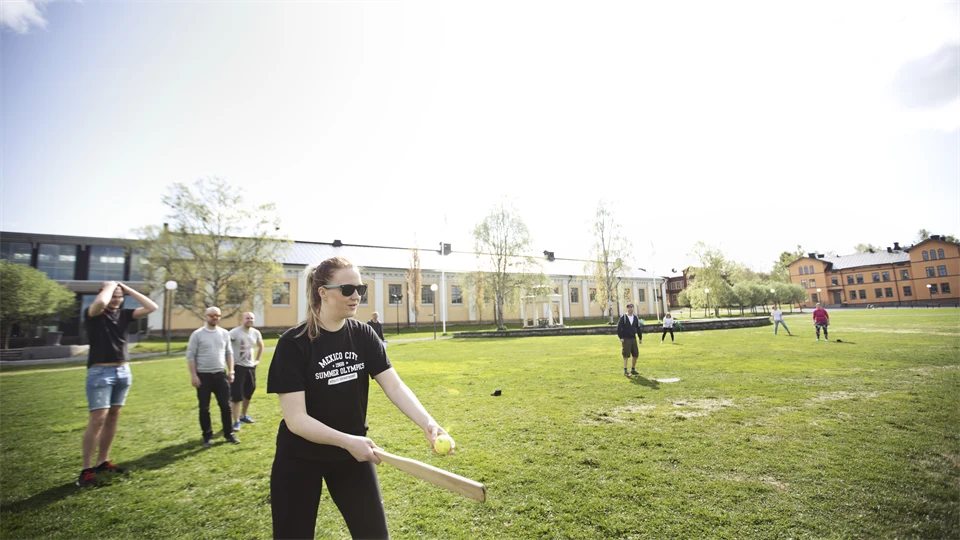 Brännboll på Campus Östersund