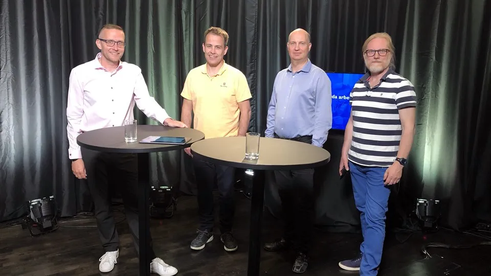 Moderator Ronney Wickzell, Prof. Mattias O'Nils, Prof. Mårten Sjöström and Associate Prof. Benny Thörnberg